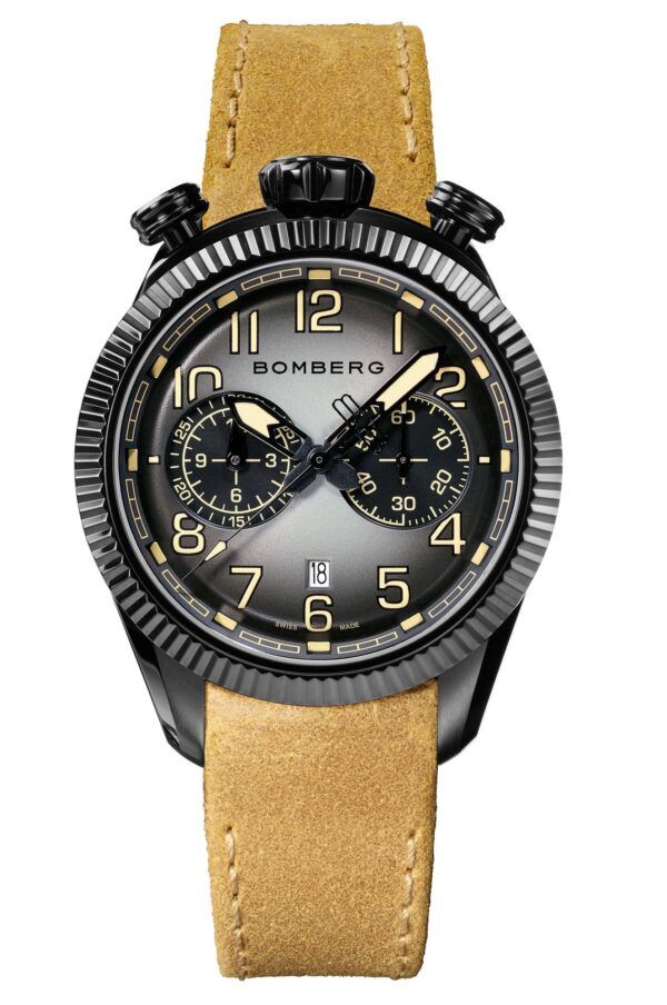 Bomberg BB-68 Smoked Black Chronograph Gent 44mm sku NS44CHPBA2009