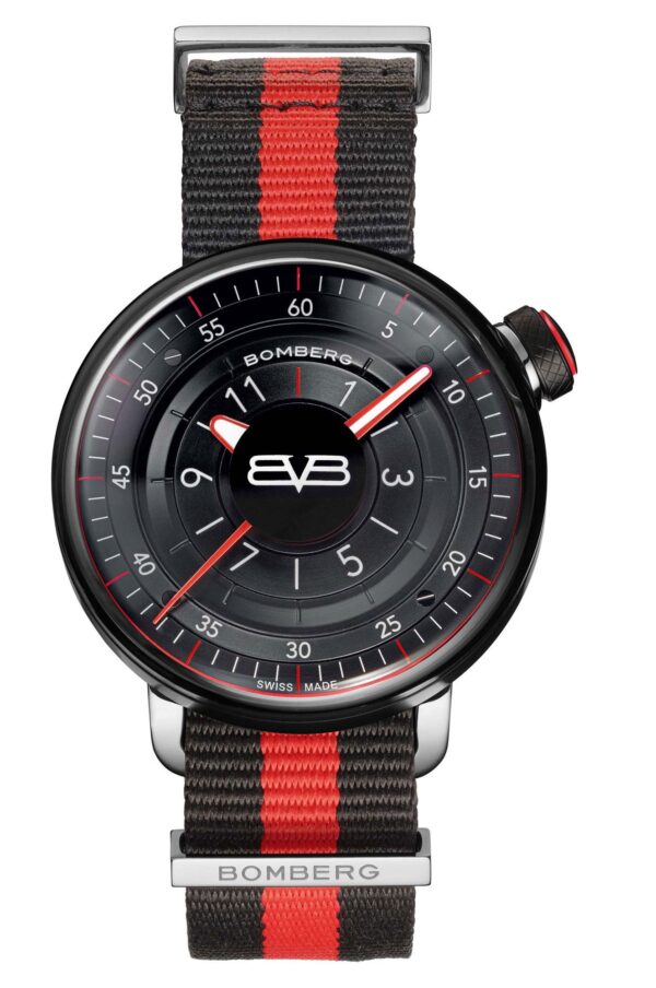 Bomberg BB-01 Black & Red Gent 43mm sku CT43H3PBA0129