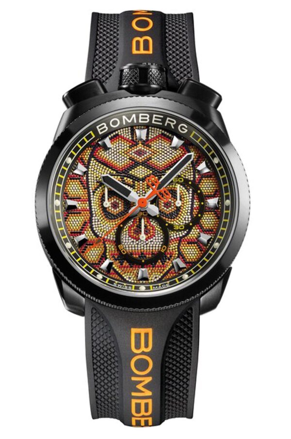 Bomberg Bolt-68 Skull Pearl Yellow Special Edition Gent 45mm sku BS45CHPBASKP43