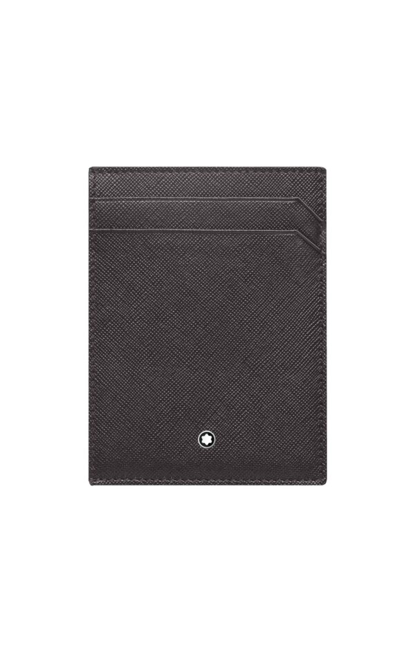 Montblanc Sartorial gray leather Pocket Card Case 4cc with ID Card Holder