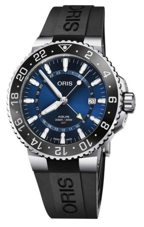 ORIS Aquis Gmt Date 43.5mm rubber