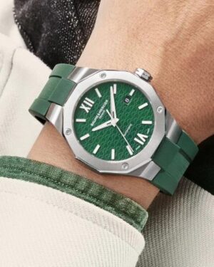 Baume & Mercier Men's Green Riviera Steel And Rubber Automatic Watch