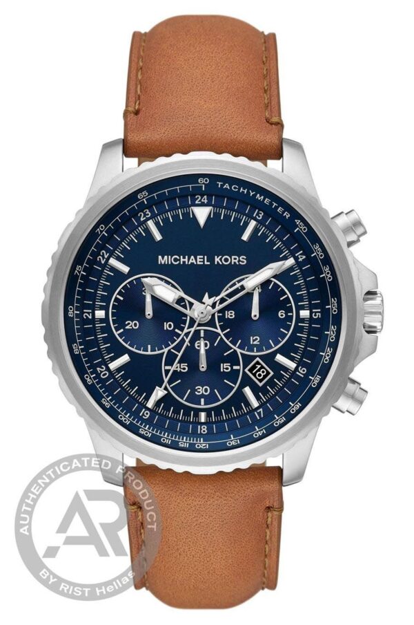 MICHAEL KORS Cortlandt Brown Leather Chronograph