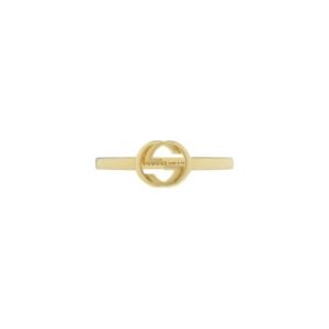 GUCCI 18K Yellow Gold Interlocking G Ring