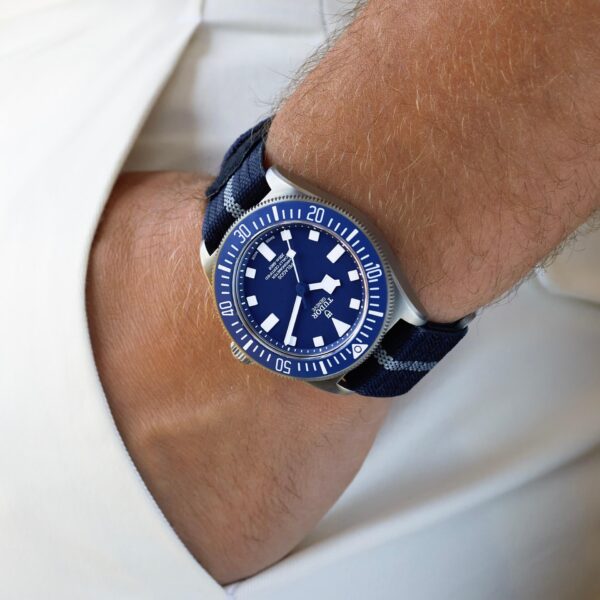 TUDOR PELAGOS FABRIC STRAP BLUE