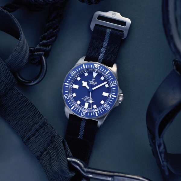 TUDOR PELAGOS FABRIC STRAP BLUE