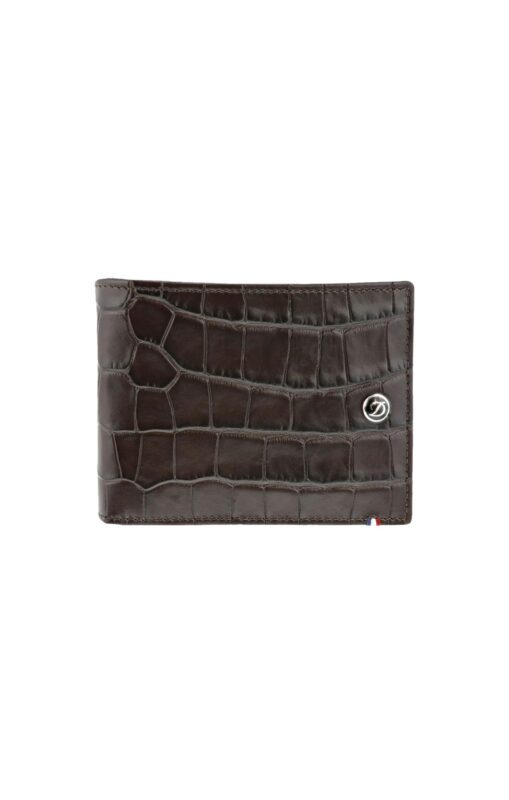 S.T. Dupont Croco Dandy Brown Wallet 6 Credit Card Slots - Tempus Jewellery