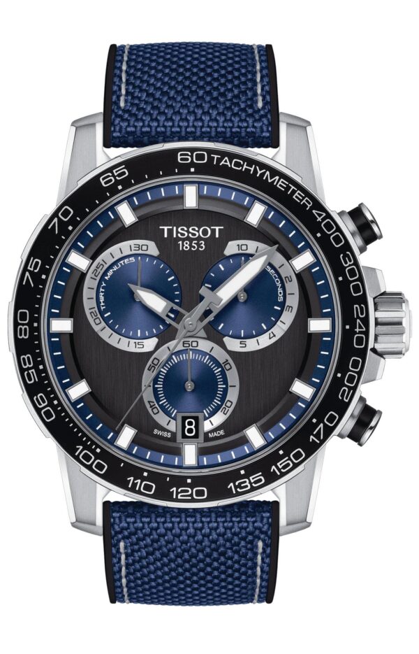 TISSOT Supersport Blue Fabric Strap Chronograph