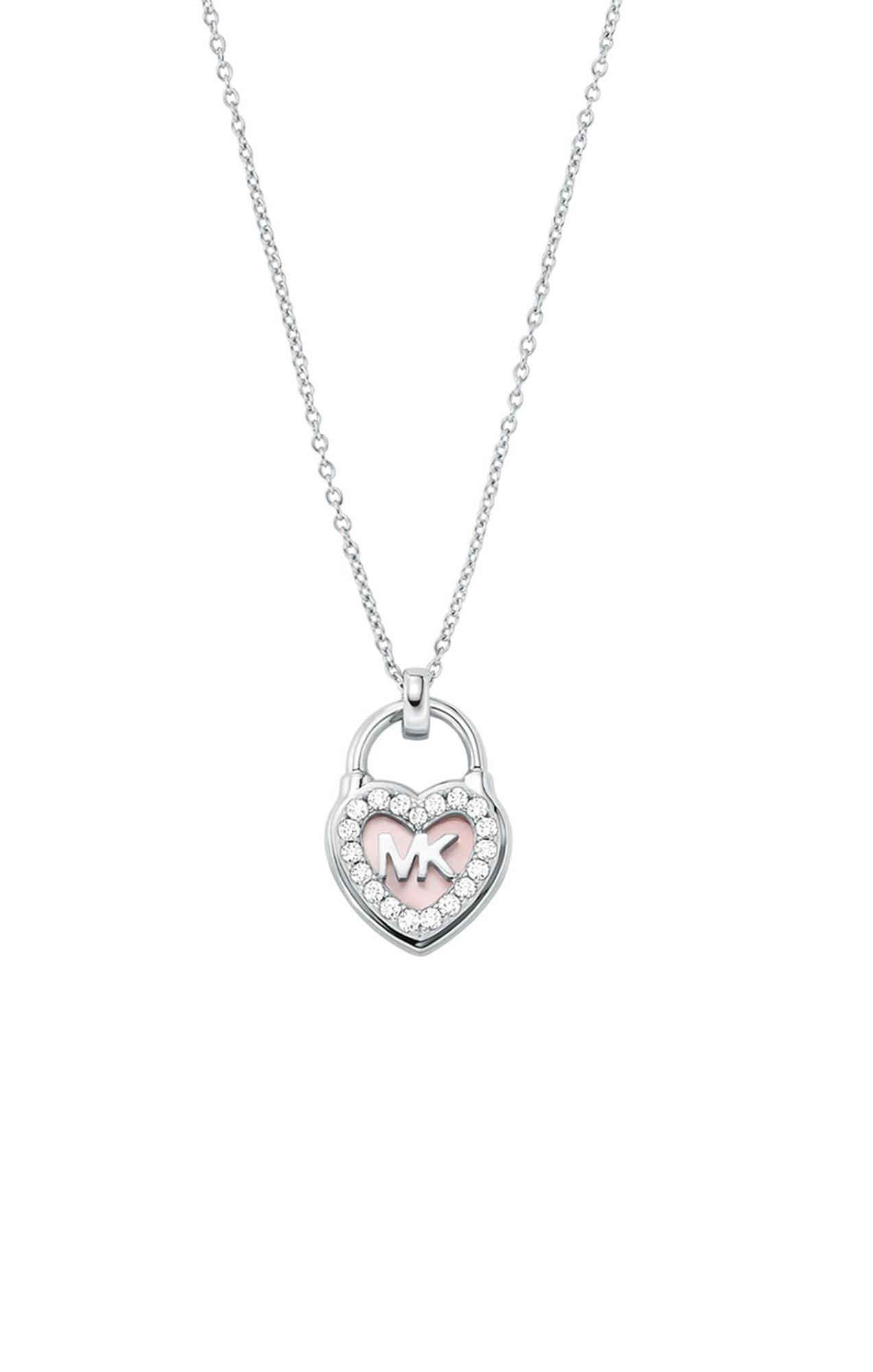 Amazon.com: Michael Kors Crystal Heart Pendant Necklace Silver One Size :  Everything Else