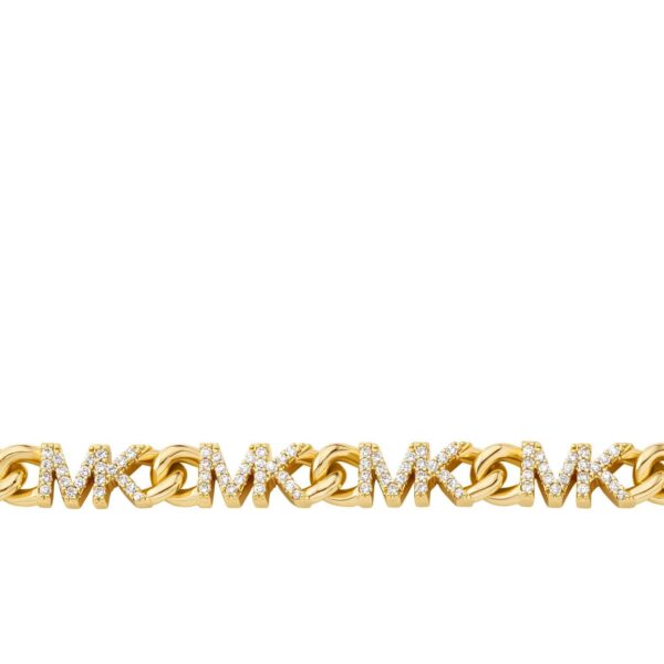 Michael Kors Premium 14K Gold-Plated Brass Logo Ladies` Necklace