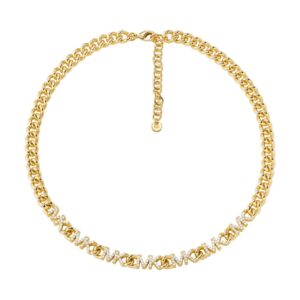 Michael Kors Premium 14K Gold-Plated Brass Logo Ladies` Necklace