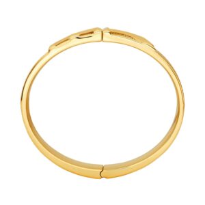 Michael Kors Premium Gold-Plated Faceted MK Pave Bracelet