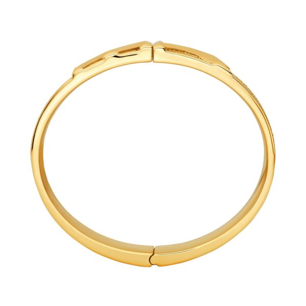 Michael Kors Premium Gold-Plated Faceted MK Pave Bracelet