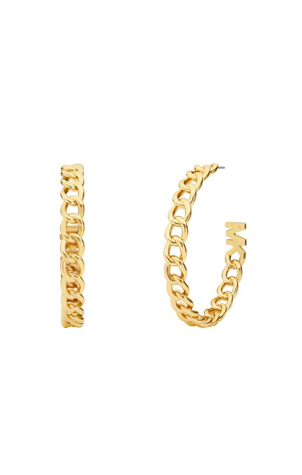 Michael Kors Premium Gold-Plated Curb Chain Hoop