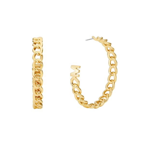 Michael Kors Premium Gold-Plated Curb Chain Hoop