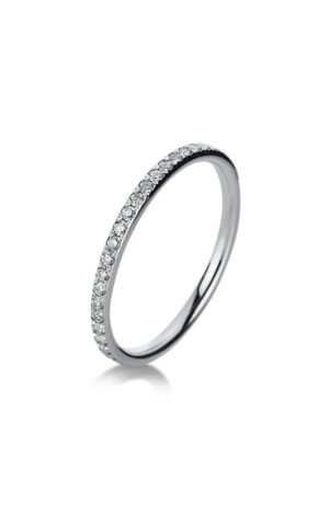 Ring K18 White Gold With Diamonds