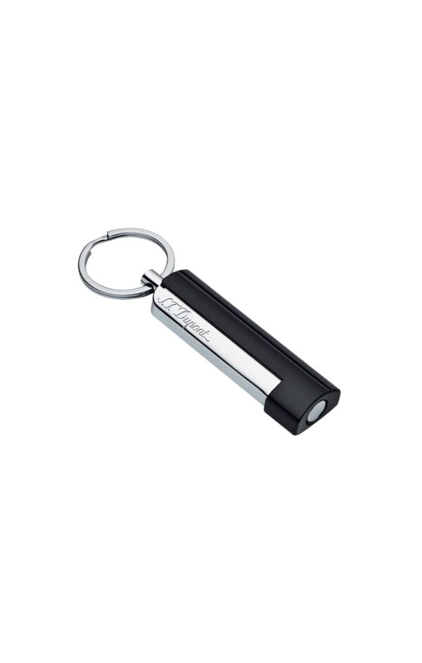 S.T. Dupont Black And Chrome Cigar Cutter Keyring