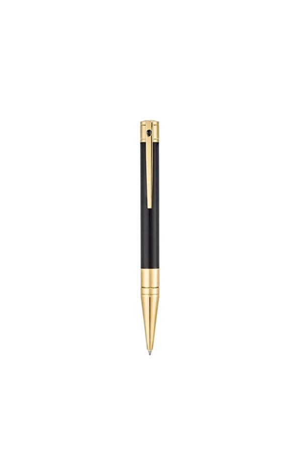 S.T. Dupont D-Initial Ballpoint Pen Black Golden Chrome Finish