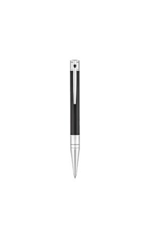 S.T. Dupont D-Initial Chrome Finish Black Ballpoint Pen