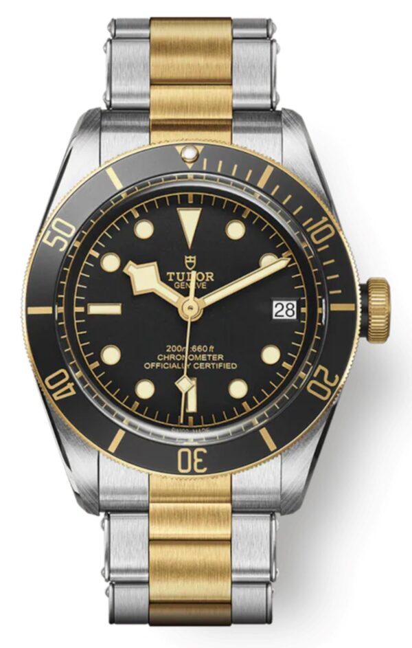 TUDOR BLACK BAY BLACK DIAL S&G