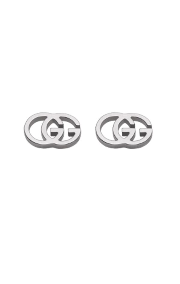 GUCCI GG Running stud earrings in 18kt white gold