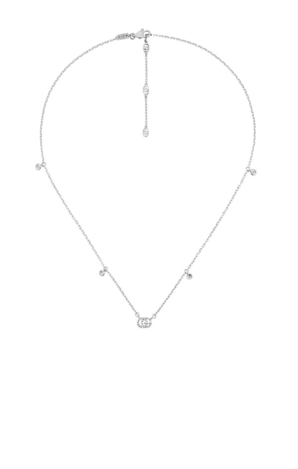 Gucci GG 18ct White Gold Diamond Necklace