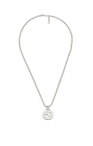 Gucci Silver GG Beaded Necklace