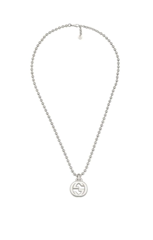 Gucci Silver GG Beaded Necklace