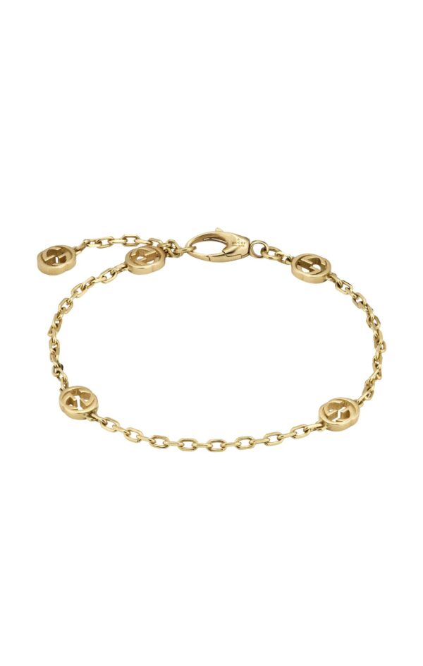 Gucci 18k Yellow Gold Interlocking G Bracelet .