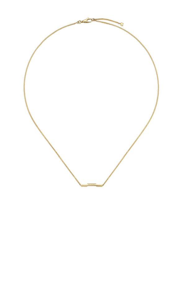 Gucci 18ct Yellow Gold Link to Love Bar Necklace