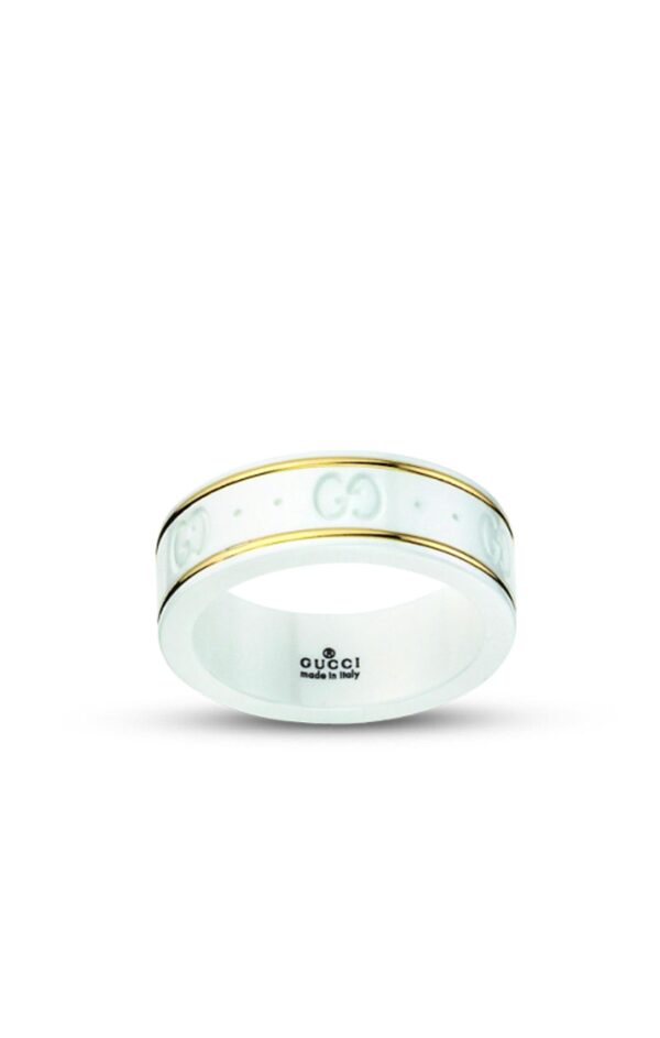 Gucci 18k Yellow Gold and White Zirconia