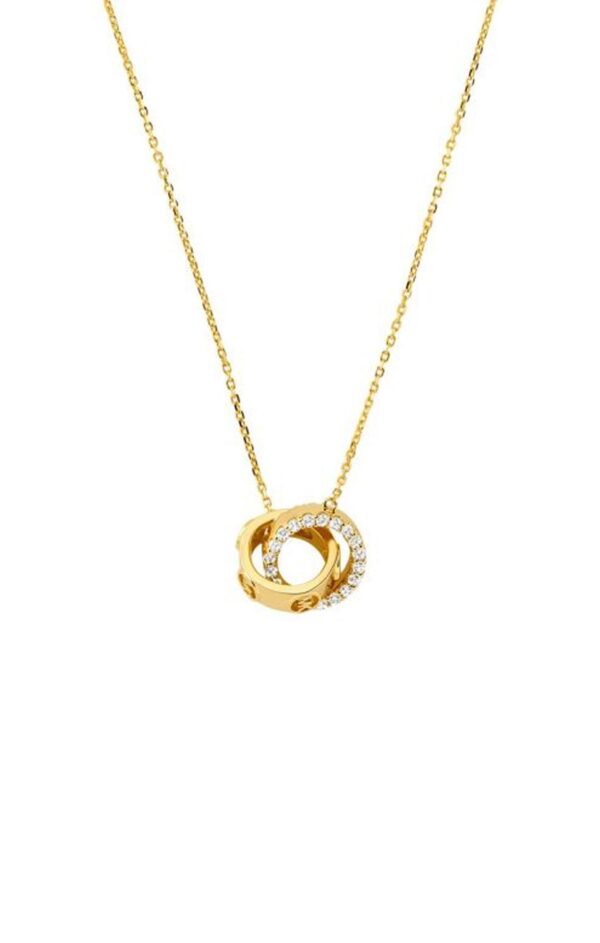Michael Kors Gold-Plated Sterling Silver Interlocking Necklace