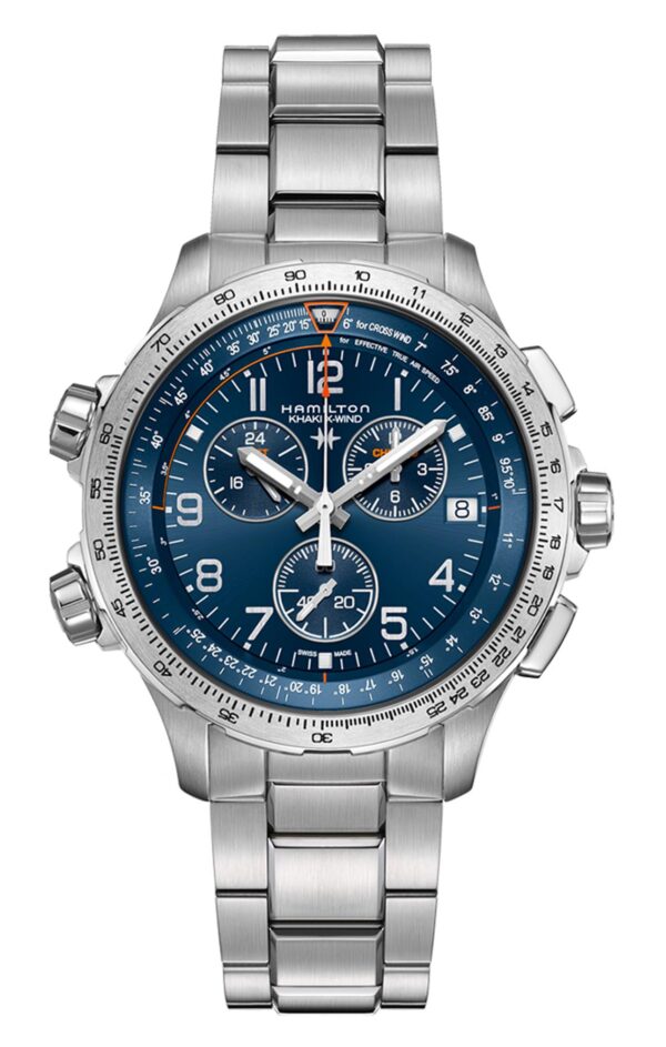 HAMILTON Khaki X Wind GMT Stainless Steel Chronograph