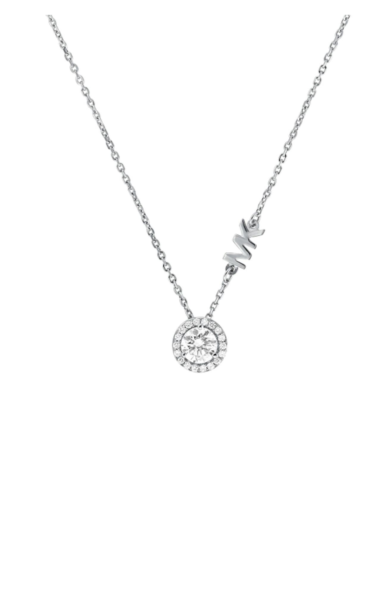 Michael Kors Premium Sterling Silver CZ Pendant Necklace - Tempus