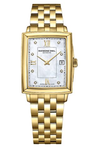 RAYMOND WEIL Toccata Ladies Gold Diamond Quartz Watch, 22.6 x 28.1 mm