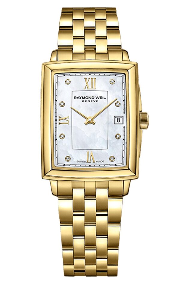 RAYMOND WEIL Toccata Ladies Gold Diamond Quartz Watch, 22.6 x 28.1 mm