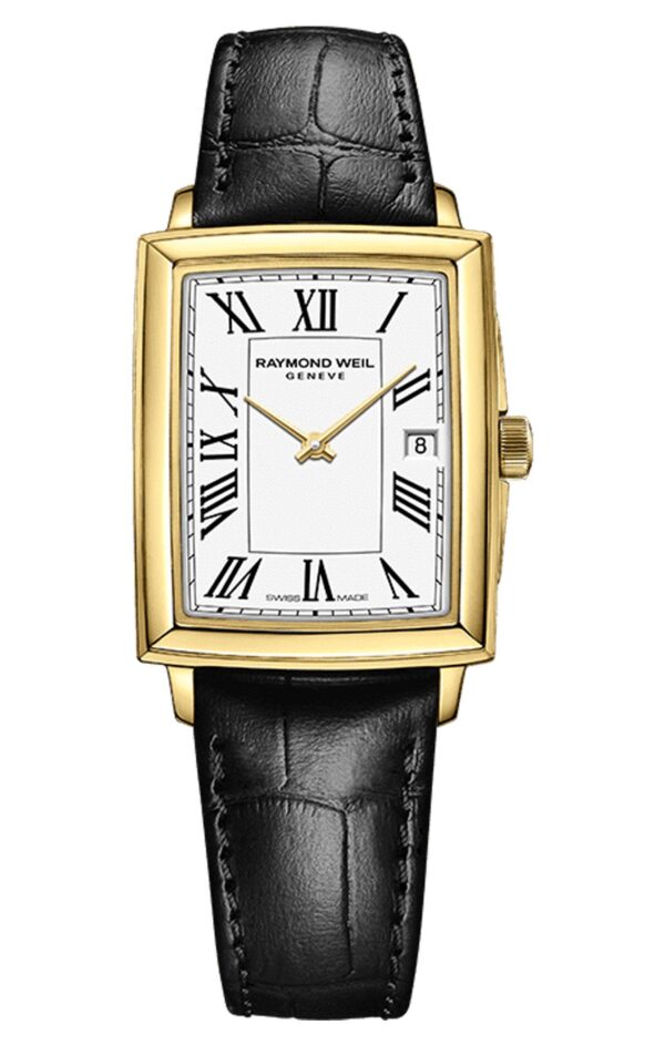 RAYMOND WEIL Toccata Ladies Gold Quartz Leather Watch, 22.6 x 28.1 mm