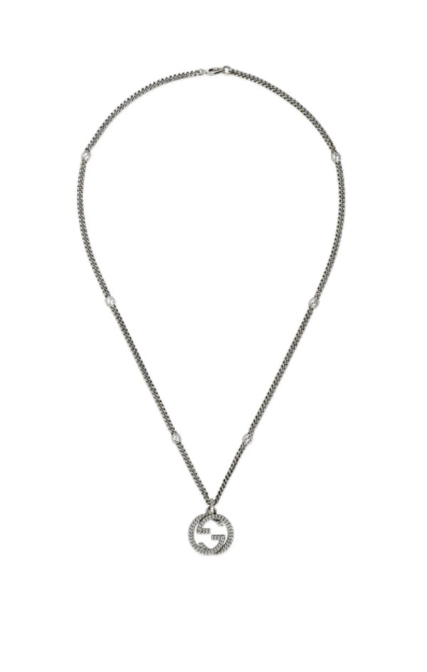 Gucci Interlocking G Sterling Silver Pendant Necklace