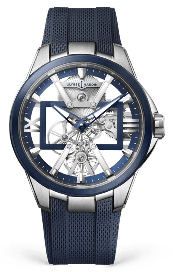 SKELETON X TITANIUM CASE BLUE PVD TITANIUM BEZEL 42MM ULYSSE NARDIN